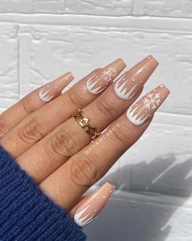 Nude Wintery Nails