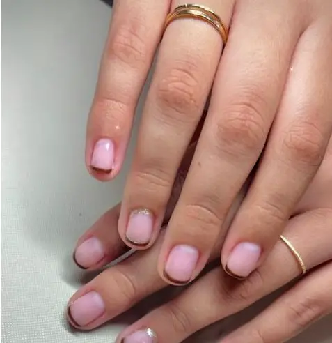 baby french tip nails