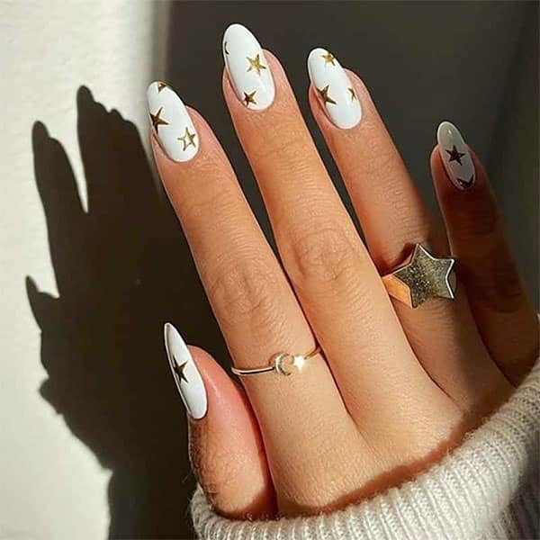 White Rounded Nails 1