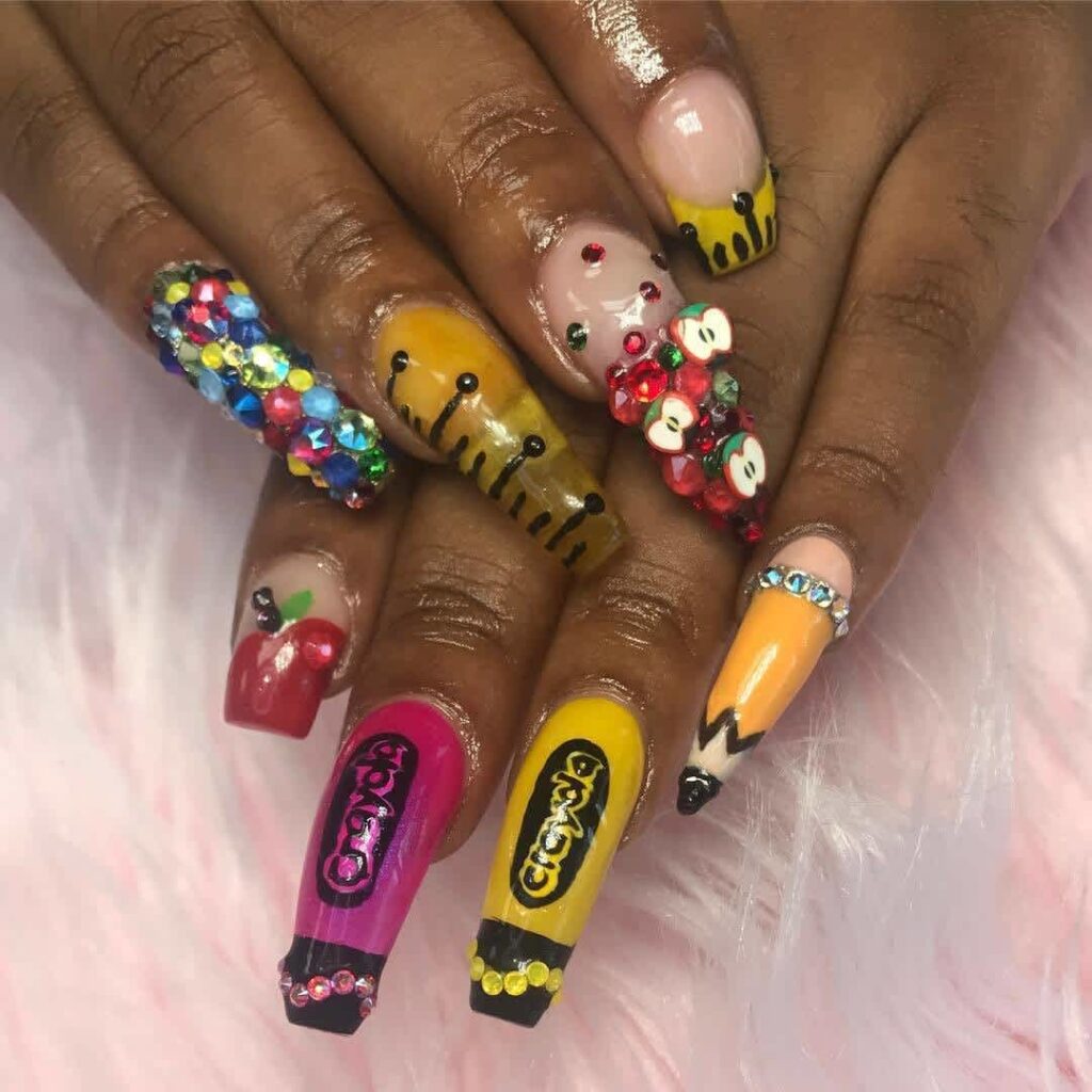 back to school nails 9