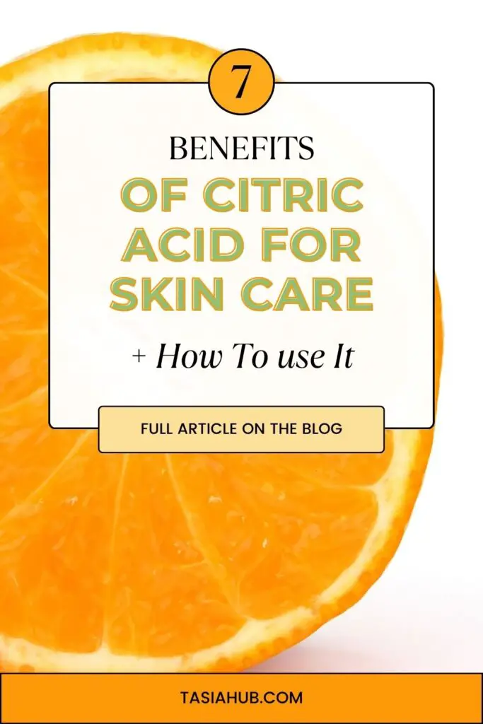 citric acid for skin care pinterst image