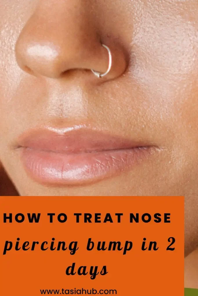 how to treat nose piercing bump result