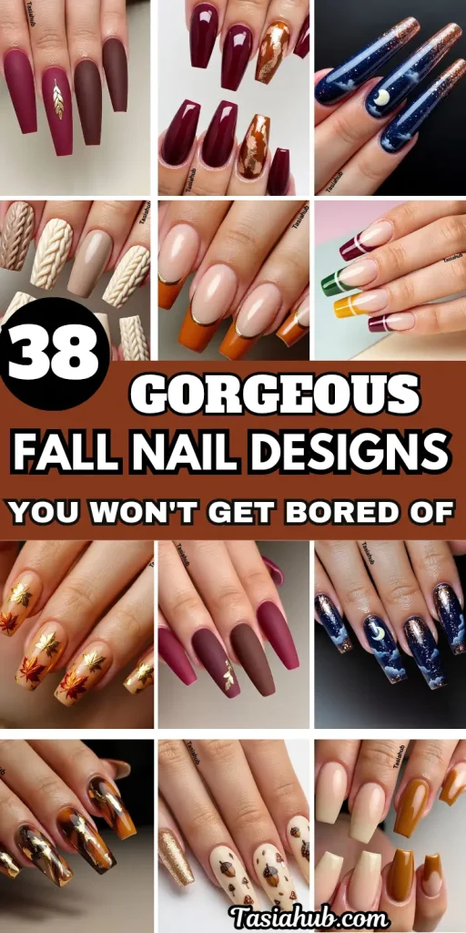 fall nails collage