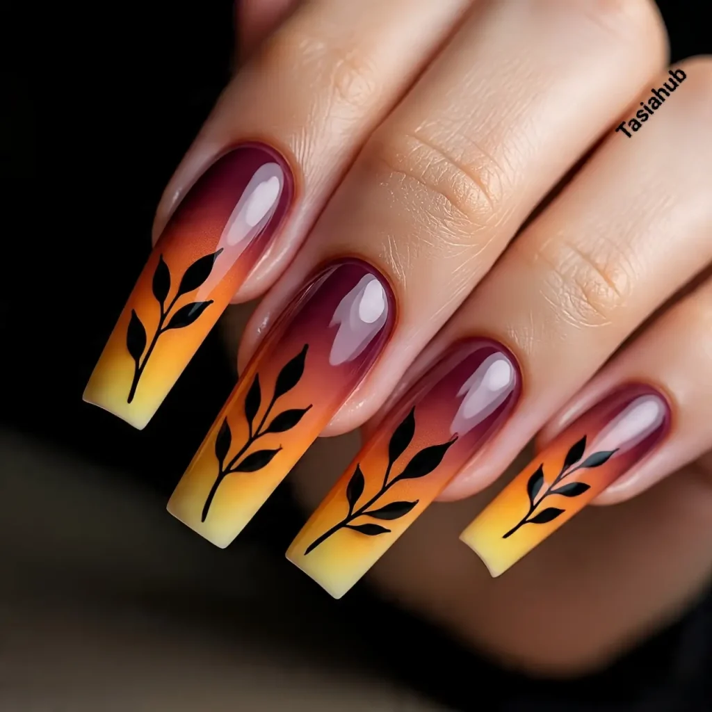 falling leaves gradient