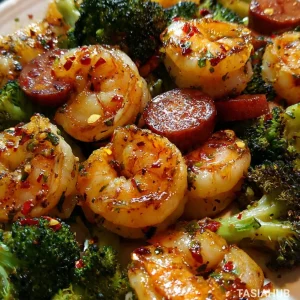 Honey garlic shrimp and broccoli