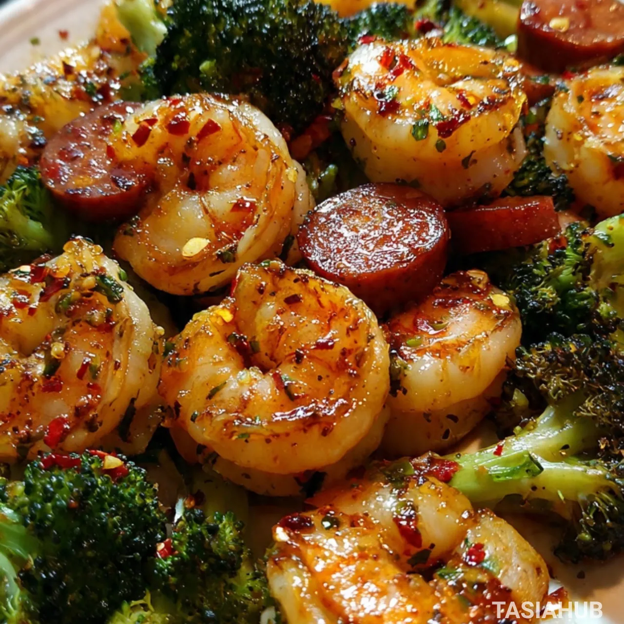 Honey garlic shrimp and broccoli