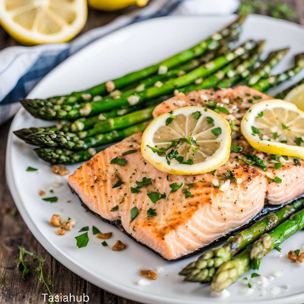 Grilled Lemon Garlic Salmon with Asparagus3