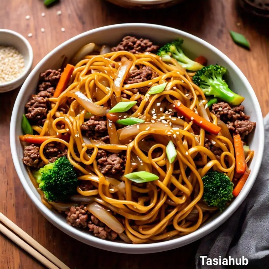 Mongolian Ground Beef Noodles recipes