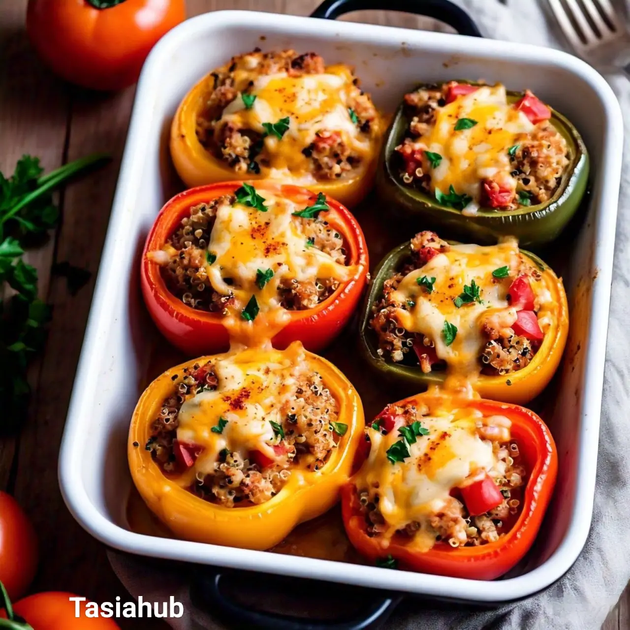 ground turkey stuffed peppers