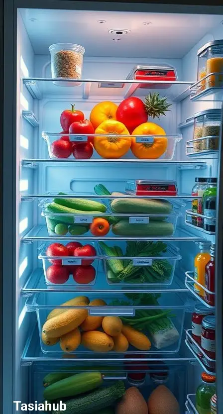stackable clear bins for fridge