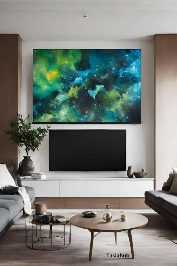 Art over TV wall