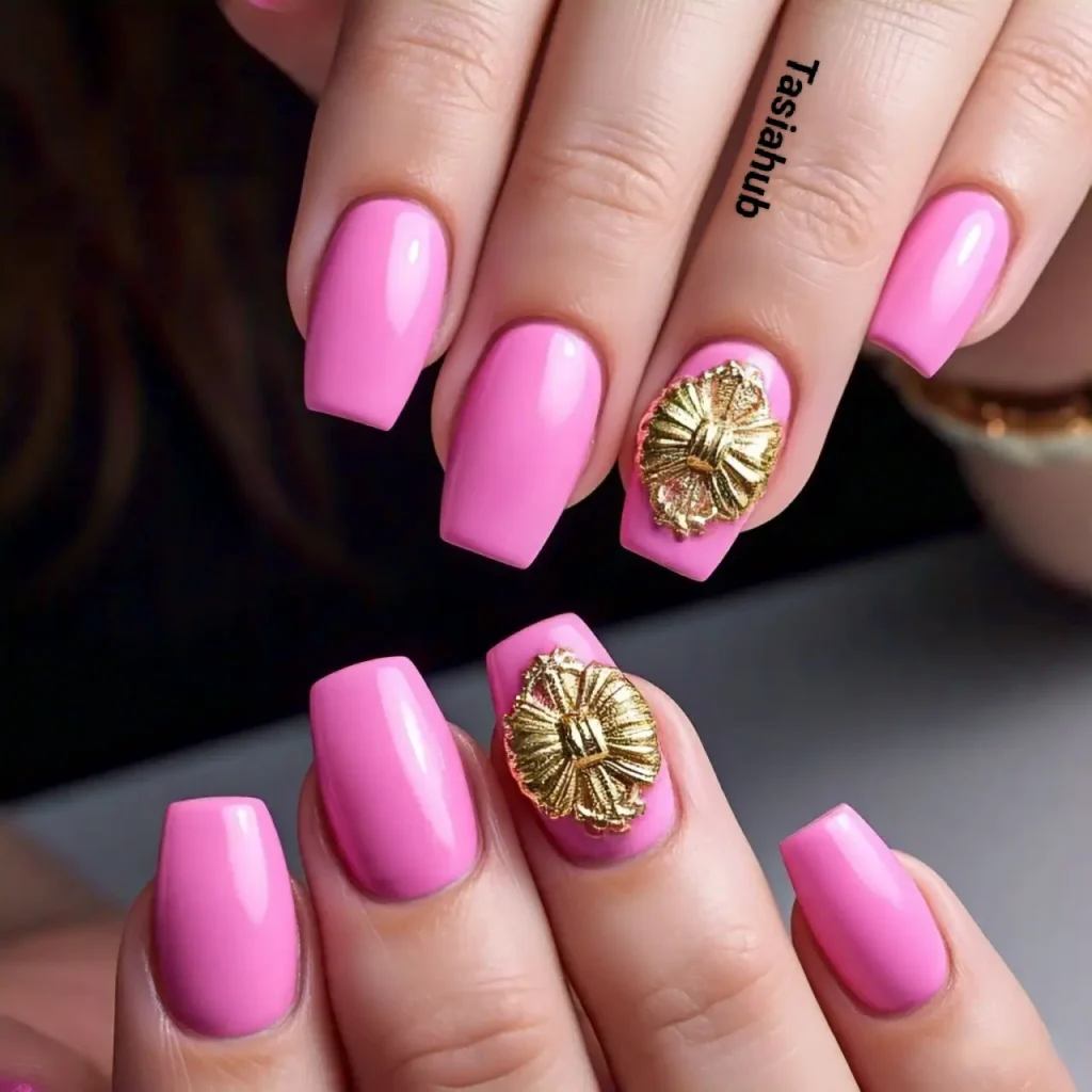 Barbie Pink with Metallic Gold Bow