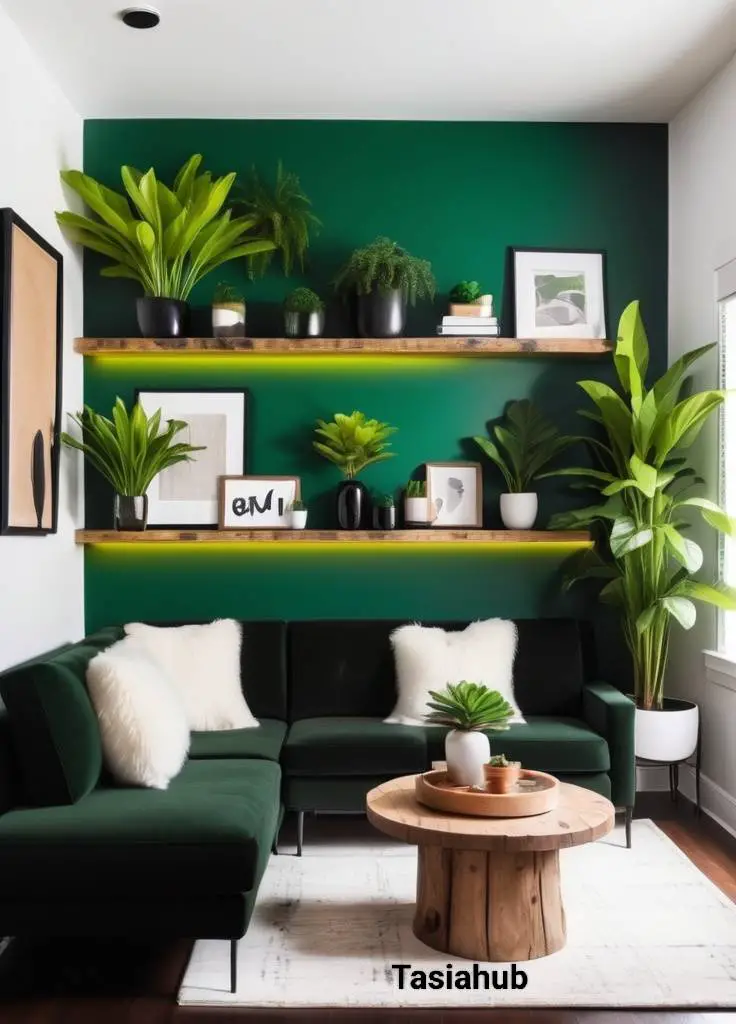 Black and Rustic Hunter Green Space 1