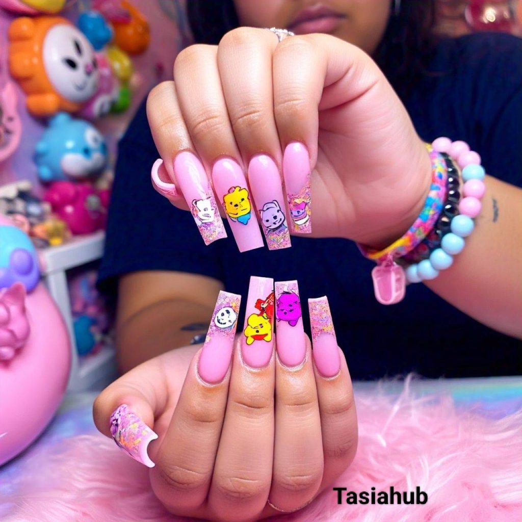 Cartoon Character Nails Acrylic