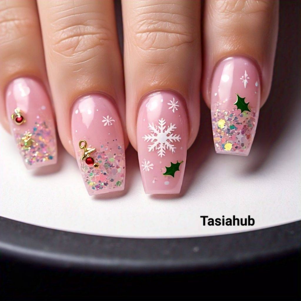 Cute Short Christmas Nails Acrylic