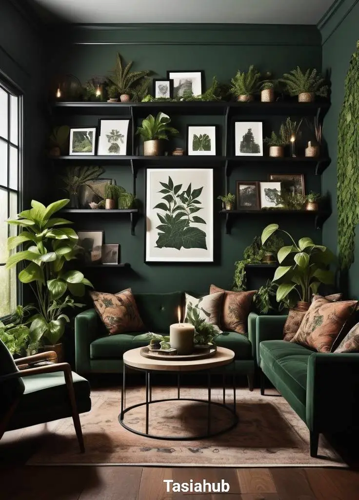 Dark Botanical Contrast Wall 1