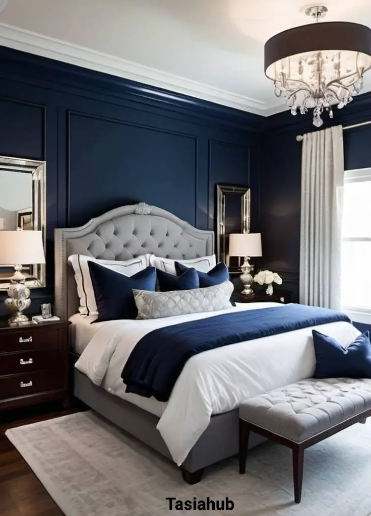 Dramatic Navy Elegance