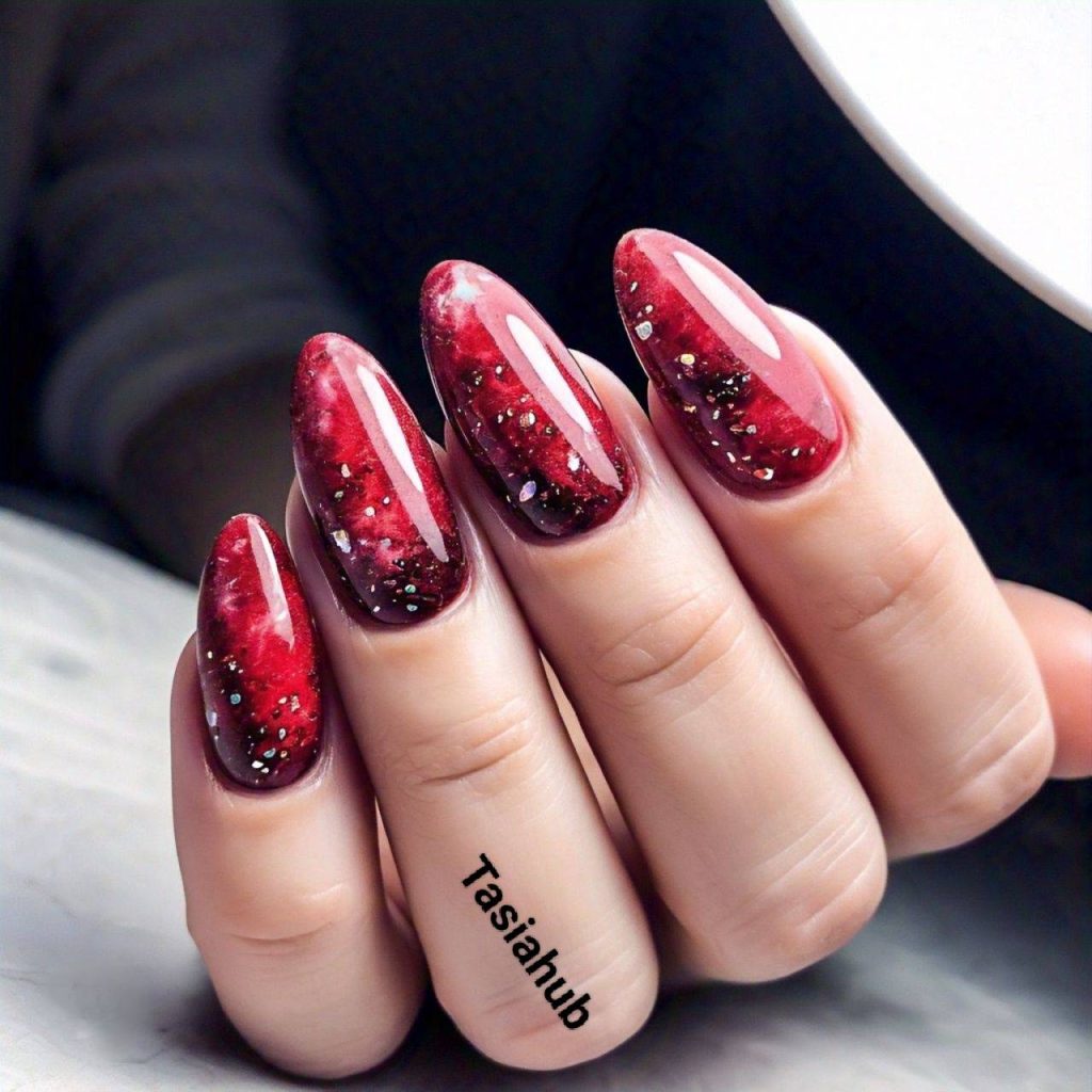 Galaxy Inspired Red Sparkle