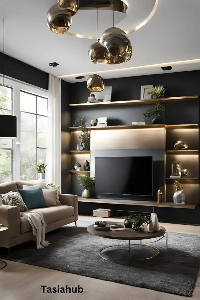 Go bold with a dark accent wall