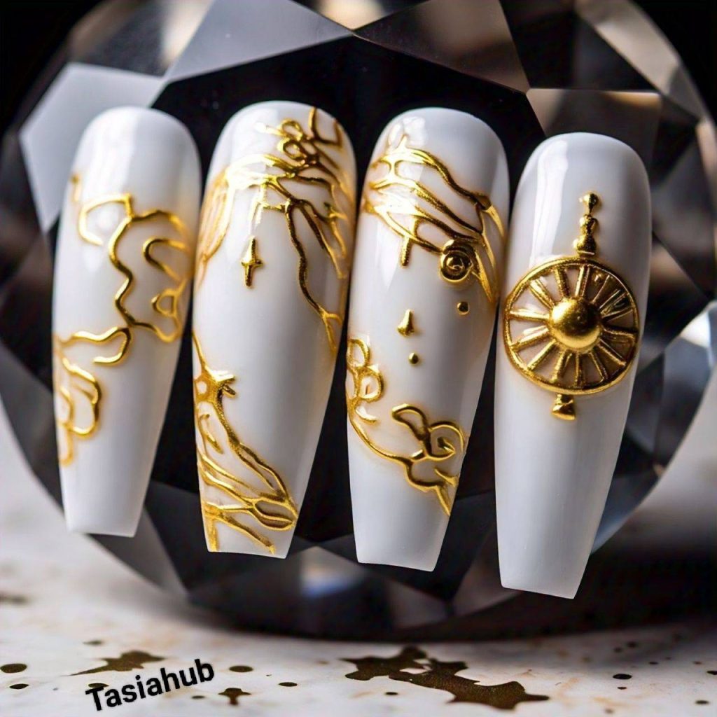 Greek style nails inspired by ancient