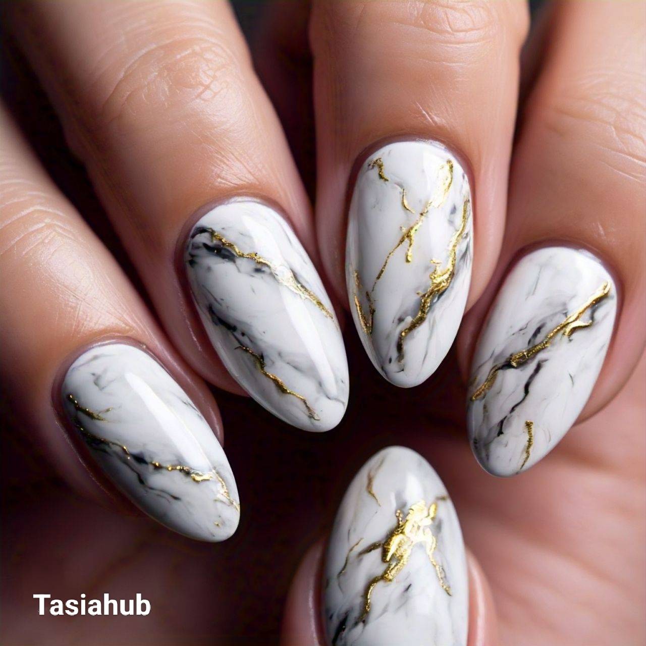 Cute short almond nail designs