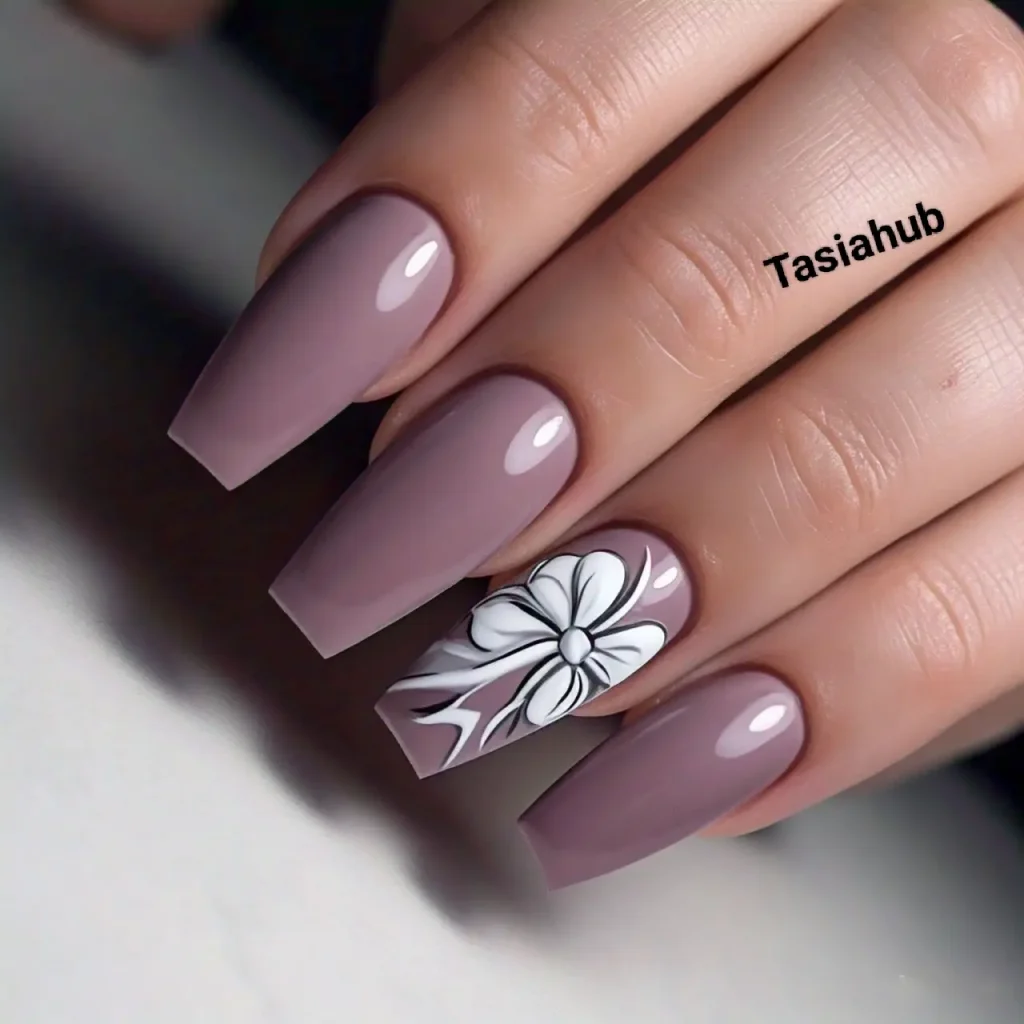 Mauve Pink with Marble Bow