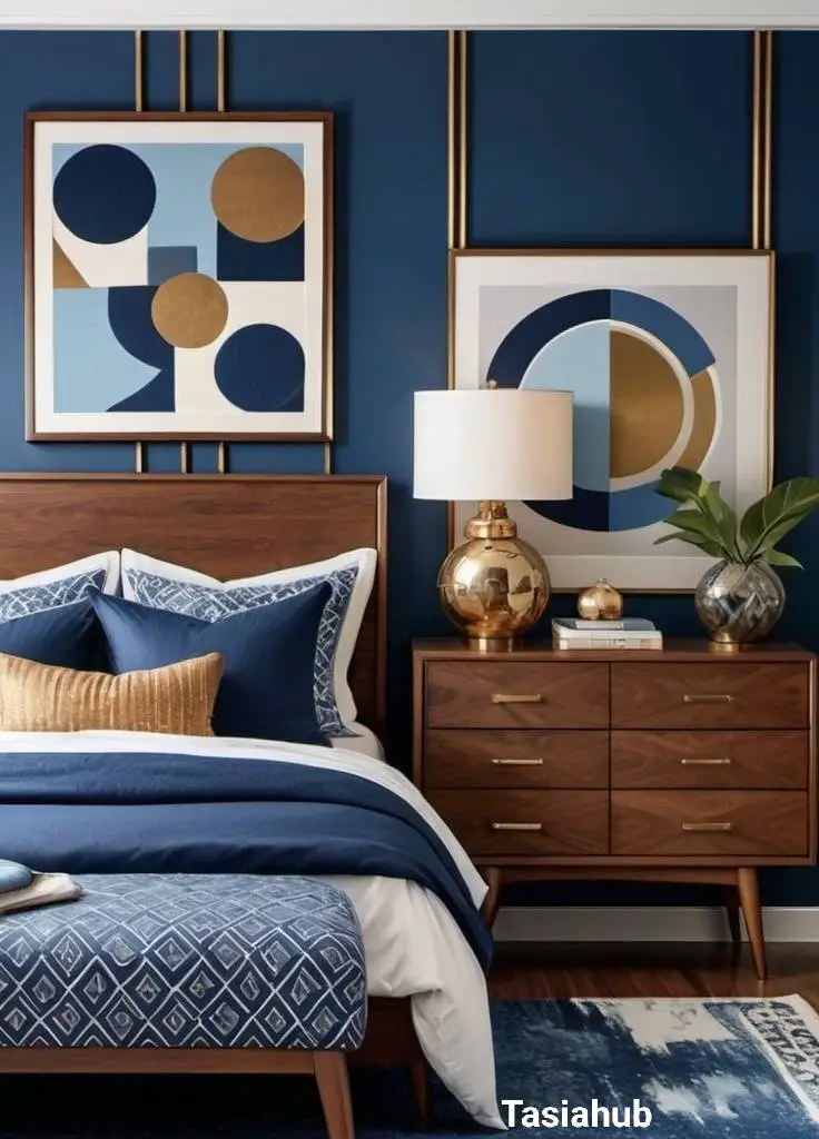 Mid Century Modern Blue 1