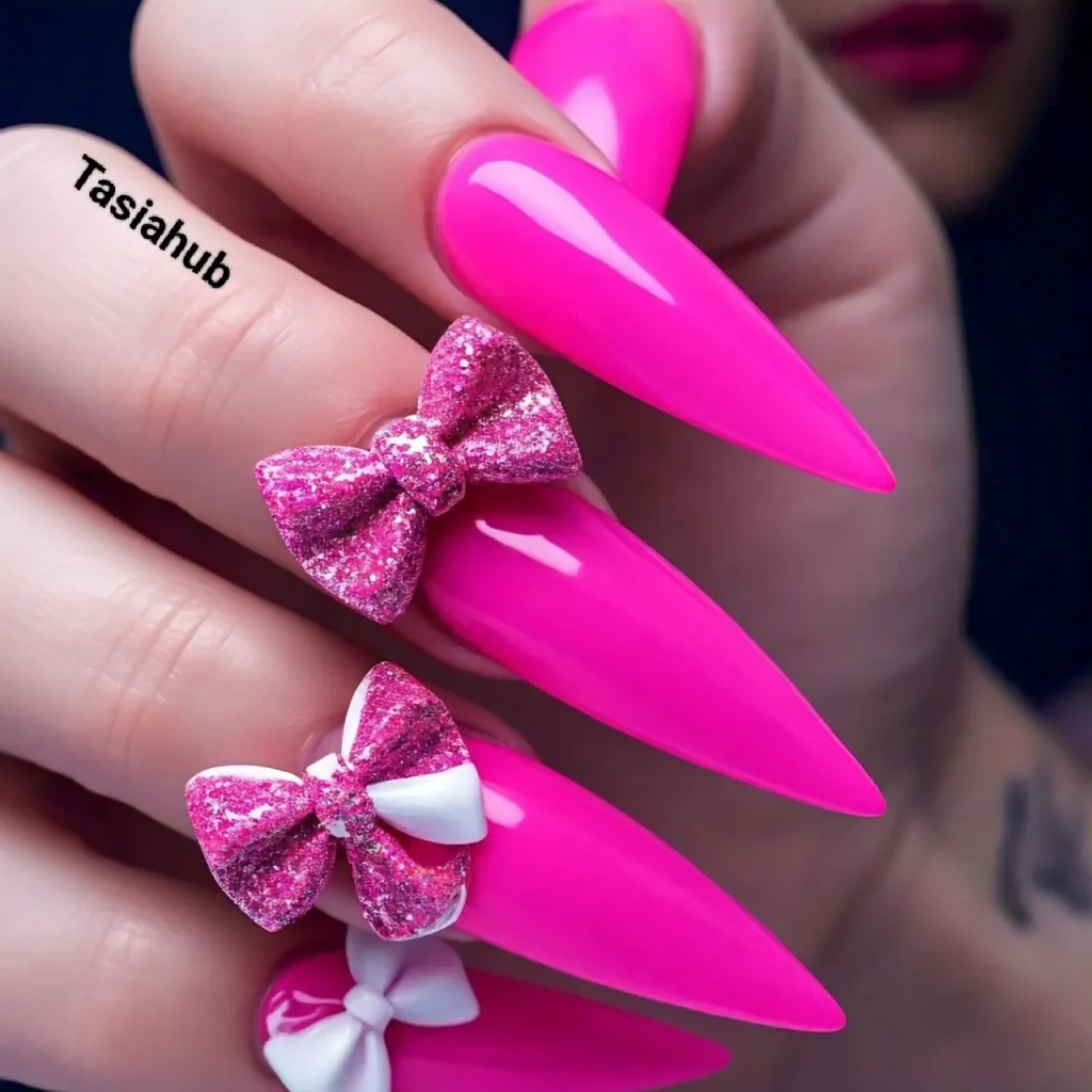 Neon Pink with Oversized Bow