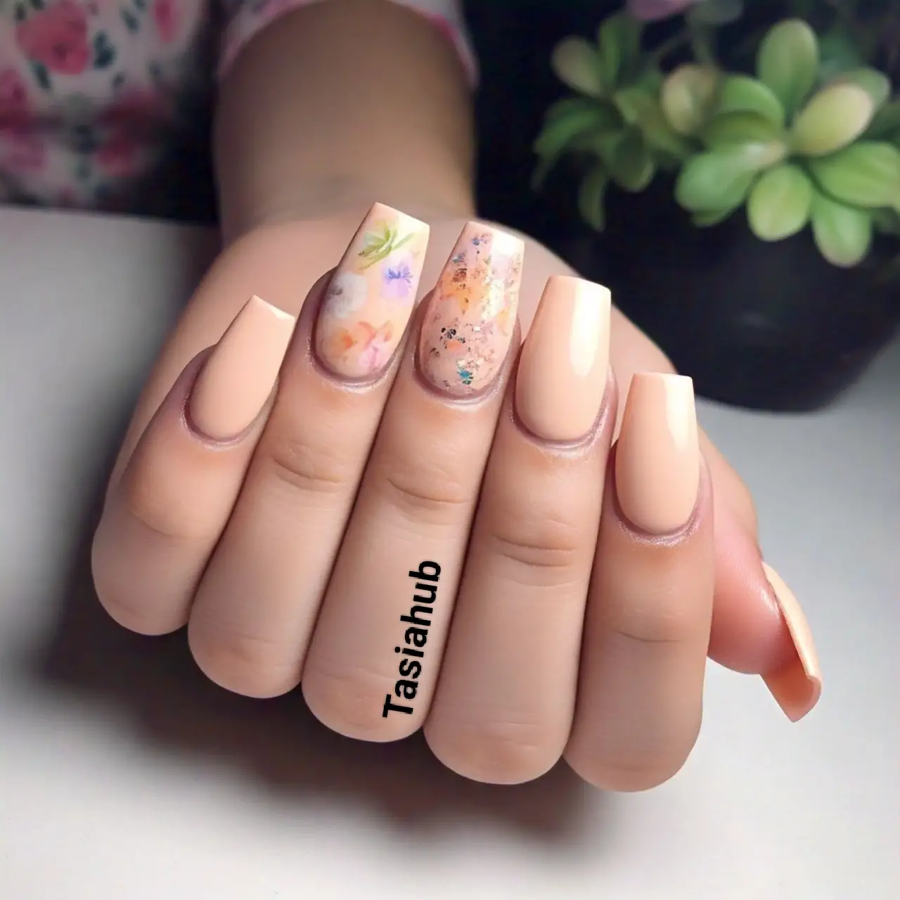 Stylish wedding nails for brides