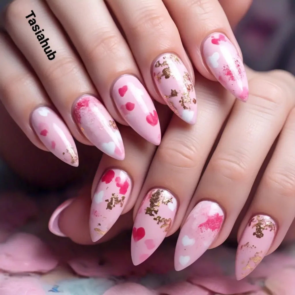Pretty Gel Valentine Nails