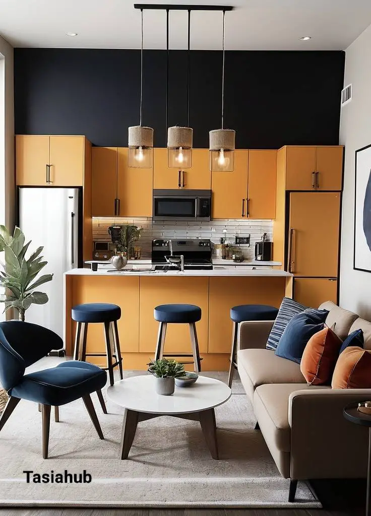 Small Living Room And Kitchen Combo 1