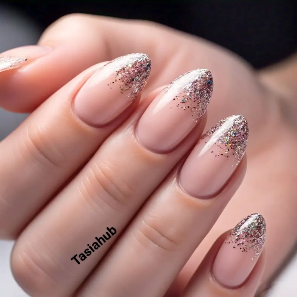 Sparkle Tipped French Manicure
