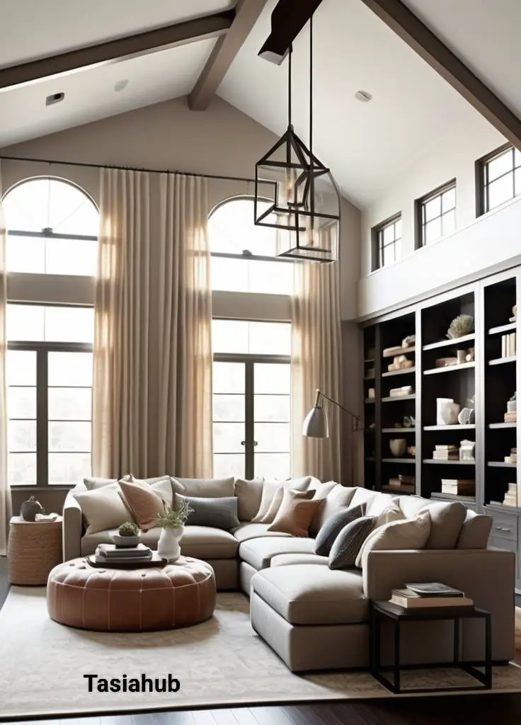 Vaulted Ceiling Living Room Apartment 1