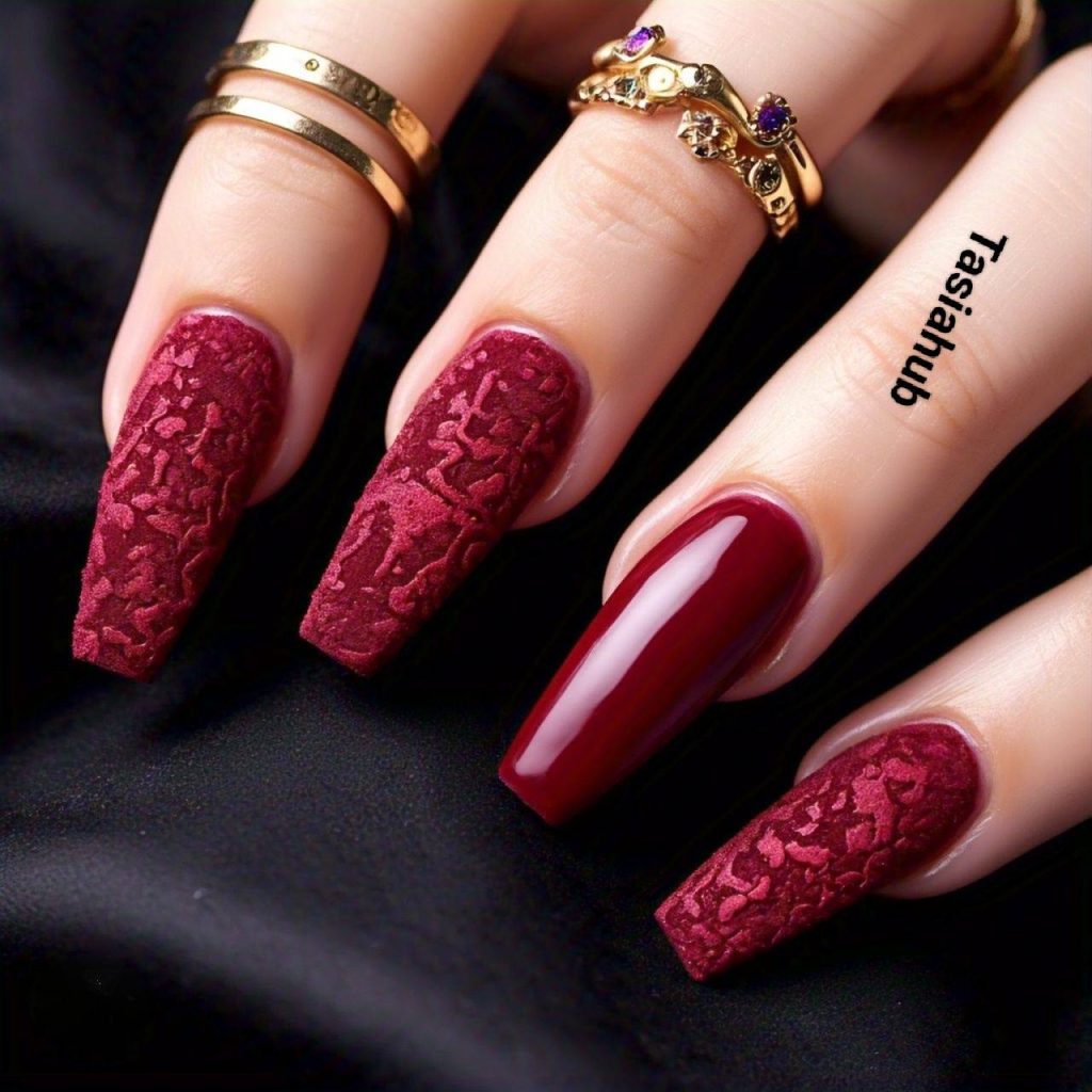 Wine Red Velvet Look