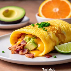 avocado and bacon omelette 1