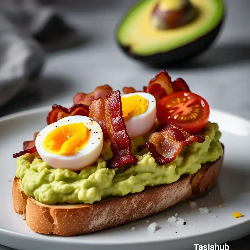 avocado bacon toast