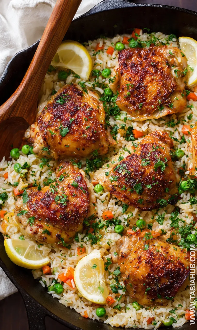 Chicken And Rice Skillet Recipe - Tasiahub