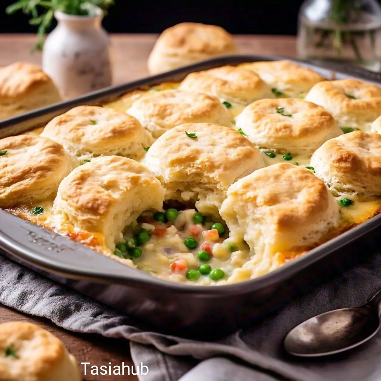 Chicken Pot Pie With Biscuits