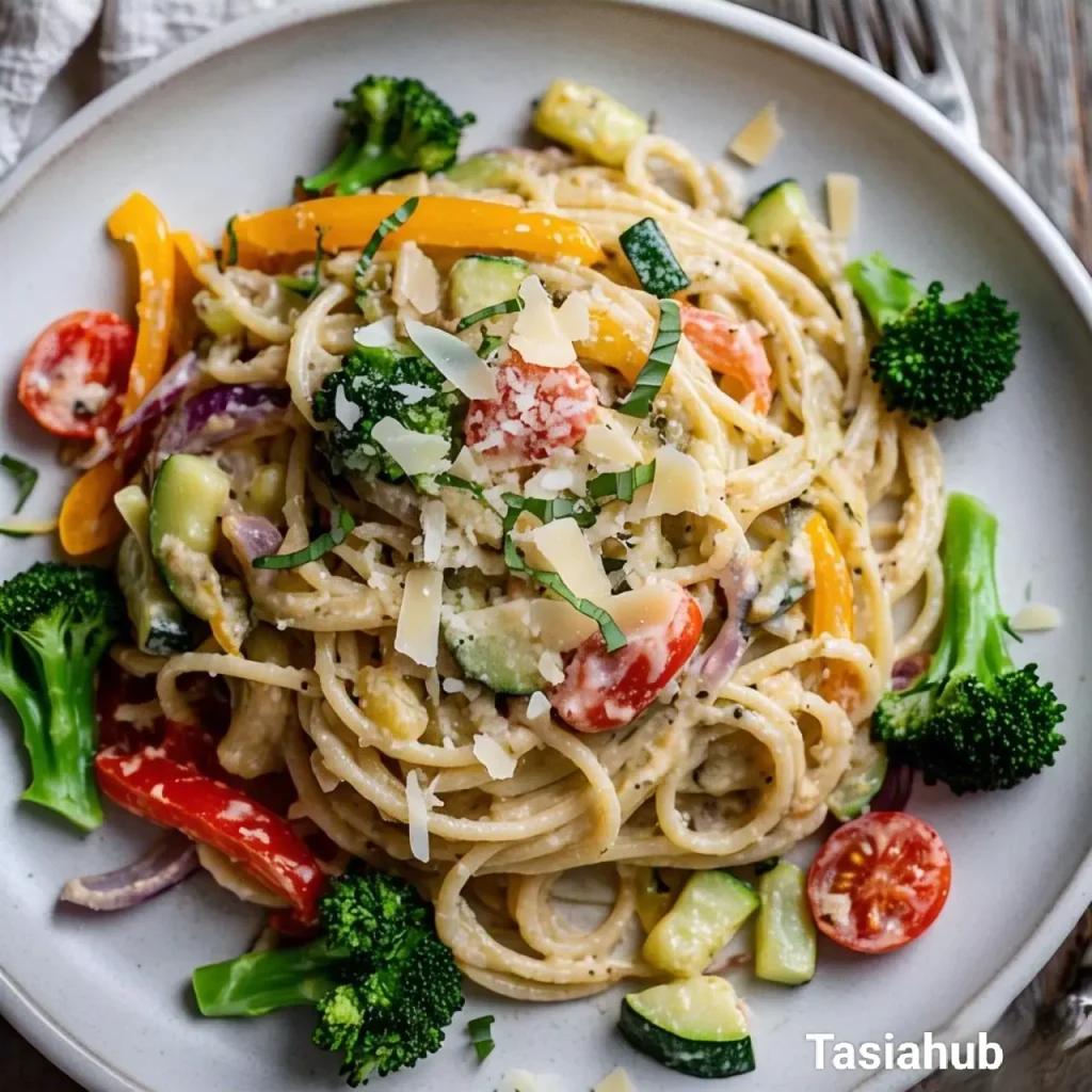 creamy pasta Primavera