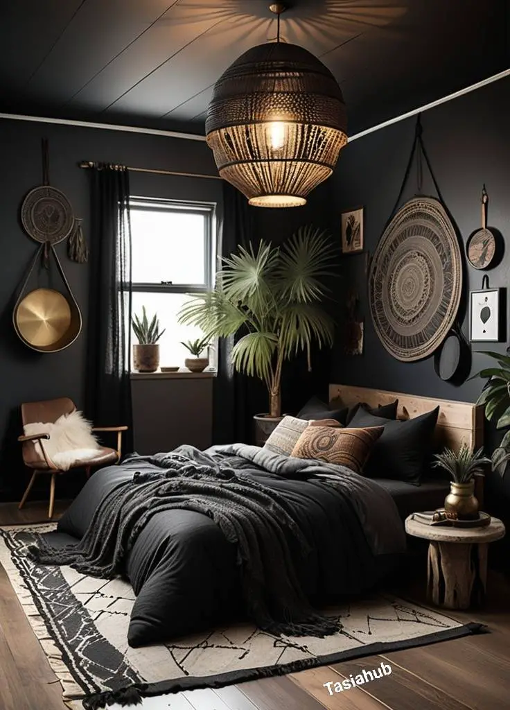 dark boho bedroom 1