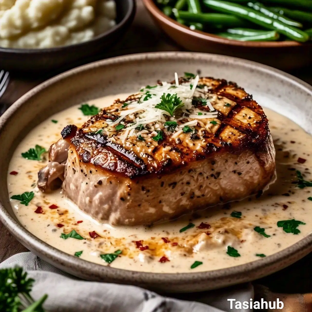 garlic parmesan pork chops