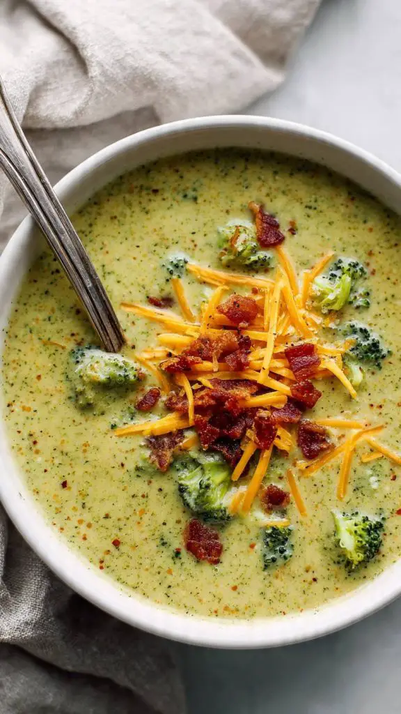 keto broccoli cheese soup 1
