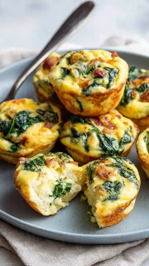 keto egg muffins with spinach 1
