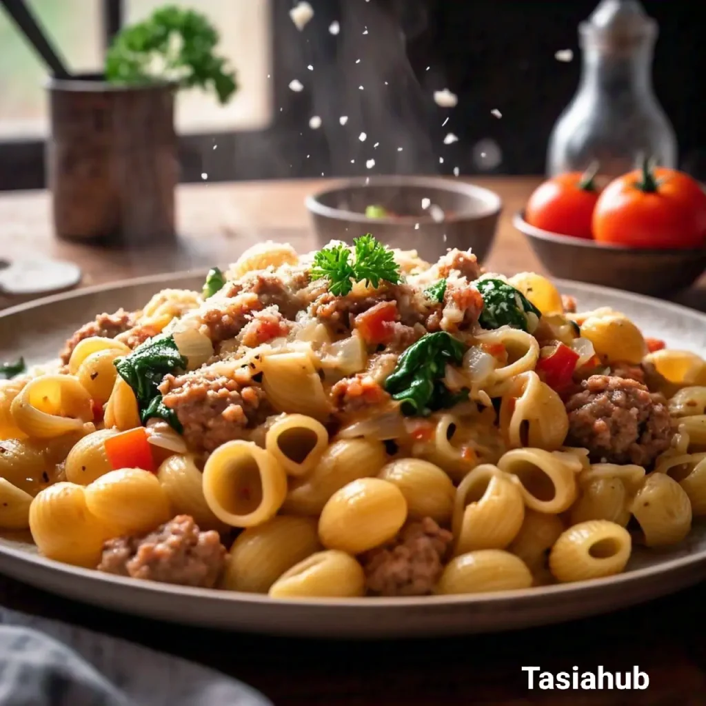 pasta and sausage