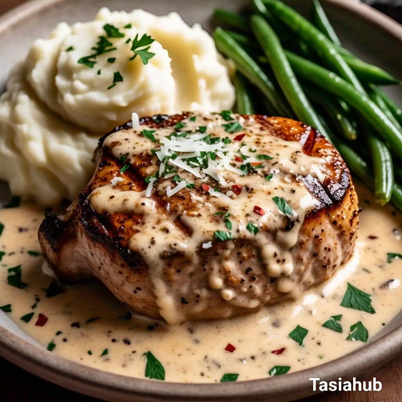 Garlic parmesan pork chops