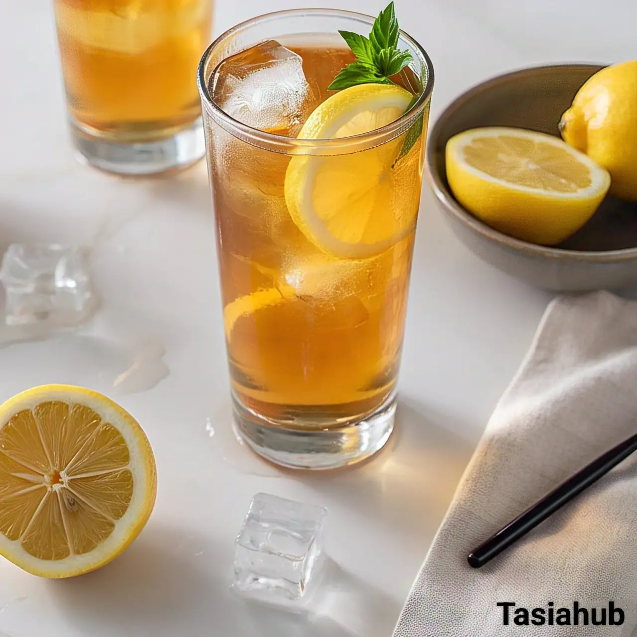 Lemon vanilla iced tea