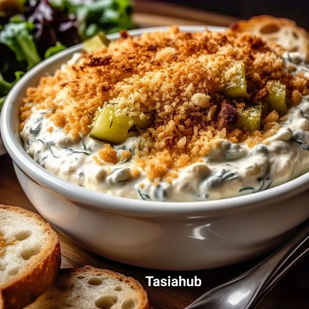 a bowl of fried pickle dip