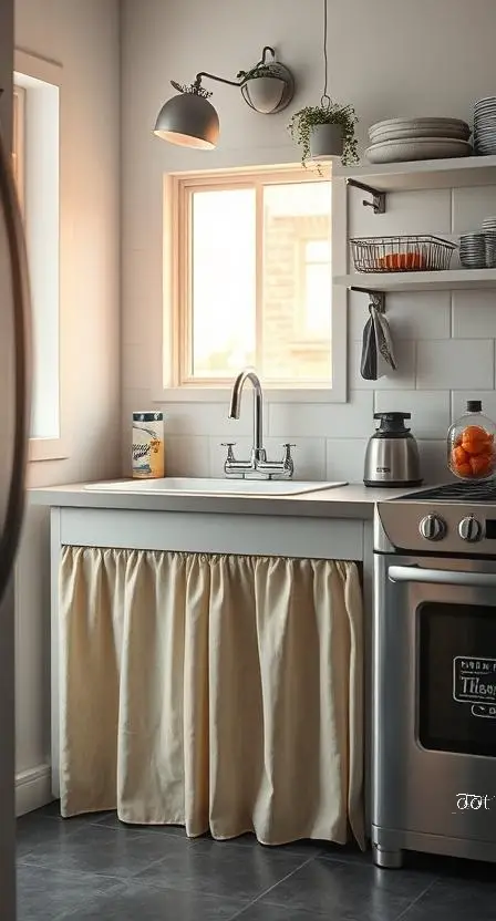 fabric skirt for under sink