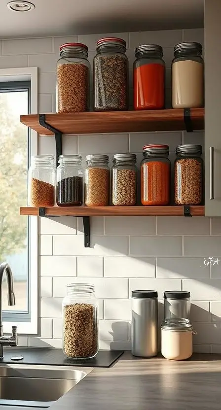mason jars for organising