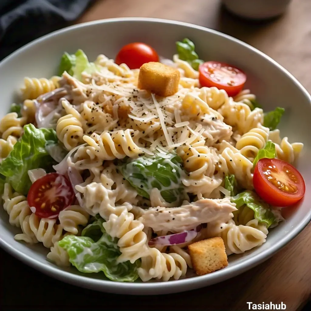 chicken Caesar pasta salad
